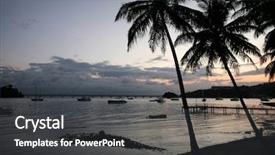  Presentation with republic dominican - Beautiful theme featuring sunset in the dominican republic backdrop and a dark gray colored foreground