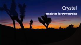  Presentation with forest - Slide deck with sunset-in-the-joshua-national background and a navy blue colored foreground