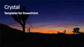  Presentation with forest - Colorful PPT theme enhanced with sunset-in-the-joshua-national backdrop and a navy blue colored foreground