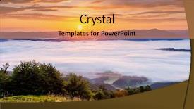  Presentation with sunset - Audience pleasing slides consisting of sunset in the mountains landscape backdrop and a  colored foreground