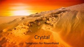  Presentation with sand dunes - Audience pleasing slides consisting of sunset in the sahara desert backdrop and a gold colored foreground