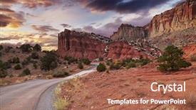  Presentation with capitol - Beautiful PPT layouts featuring sunset in utah desert capitol backdrop and a red colored foreground