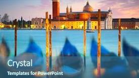  Presentation with venice - Beautiful presentation featuring piazza san marco saint mark - sunset in venice italy backdrop and a ocean colored foreground