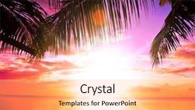  Presentation with exotic foods - Slide set having sunset island - paradise exotic outdoor background and a lemonade colored foreground