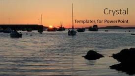  Presentation with sunset - Colorful slide deck enhanced with sunset-isles-of-scilly-cornwall backdrop and a  colored foreground