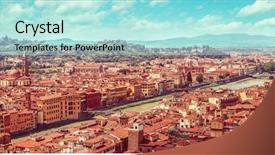  Presentation with solar tree evening landscape - Audience pleasing slide set consisting of sunset landscape view to ancient backdrop and a  colored foreground