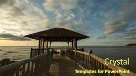  Presentation with romantic - Slide set having sunset-landscapes-of-mauritius-over background and a tawny brown colored foreground