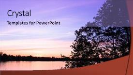  Presentation with last - Colorful theme enhanced with sunset last rays backdrop and a light blue colored foreground