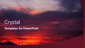  Presentation with europe - Presentation theme featuring sunset-light-in-the-dolomites background and a tawny brown colored foreground