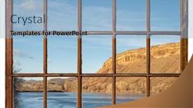  Presentation with frozen - Presentation theme consisting of sunset-light-over-a-frozen background and a light blue colored foreground