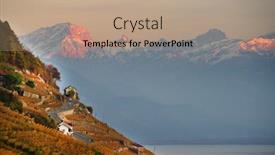  Presentation with switzerland - Cool new slide deck with sunset light over lake geneva canton of vaud switzerland backdrop and a coral colored foreground