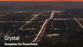  Presentation with los angeles - Beautiful slide set featuring sunset mountains - night fall over suburban simi backdrop and a wine colored foreground