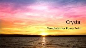  Presentation with glacier - Audience pleasing slides consisting of sunset mountains - sun set over lake mc backdrop and a yellow colored foreground