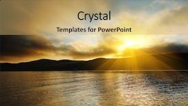  Presentation with lost at sea - Amazing PPT layouts having sunset mountains - sunrise over sea backdrop and a yellow colored foreground
