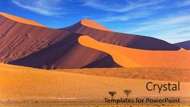  Presentation with africa tourism - Theme with sunset namibia south africa background and a gold colored foreground