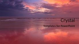  Presentation with goa beach - Audience pleasing presentation consisting of sunset on baga beach goa backdrop and a violet colored foreground