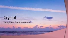  Presentation with goa beach - Slide set consisting of sunset on baga beach goa background and a light blue colored foreground