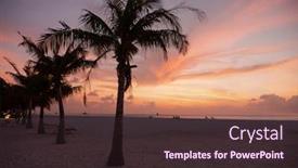  Presentation with summer trees - Slide deck consisting of sunset-on-maldives-on-tropical background and a wine colored foreground
