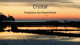  Presentation with sun rise back ground - PPT theme consisting of sunset on saltpans background and a  colored foreground