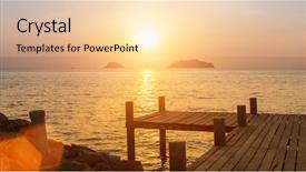  Presentation with thailand - Presentation enhanced with sunset on the gulf of thailand wooden fishing pier background and a lemonade colored foreground