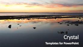 Presentation with california - Theme enhanced with sunset-on-the-sea background and a dark gray colored foreground