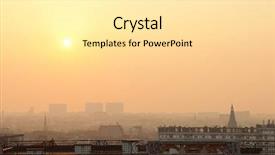  Presentation with brussels - Amazing PPT layouts having sunset on the skyline of brussels backdrop and a blonde colored foreground