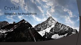  Presentation with alps - Colorful slide deck enhanced with sunset-on-the-weisshorn-swiss backdrop and a seafoam green colored foreground