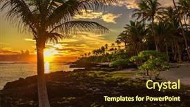  Presentation with samoa - Slides enhanced with sunset on upolu samoa background and a wine colored foreground