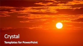  Presentation with orange - Amazing PPT theme having sunset orange sky background backdrop and a dark gray colored foreground