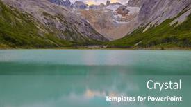  Presentation with reflecting - Presentation enhanced with sunset-over-andes-mountains-reflecting background and a  colored foreground