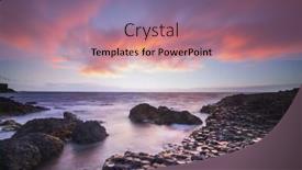  Presentation with world heritage - Amazing PPT layouts having sunset-over-basalt-columns-giant backdrop and a coral colored foreground