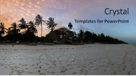  Presentation with kenya - Presentation design featuring sunset over beach in kenya background and a light blue colored foreground