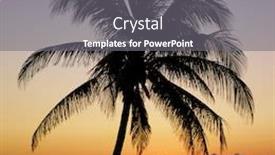  Presentation with cuba - PPT layouts with sunset over caribbean sea maria la gorda pinar del rio province cuba background and a gray colored foreground