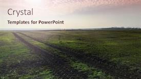  Presentation with dirt - Colorful slide deck enhanced with sunset-over-dirt-road-winter backdrop and a lemonade colored foreground