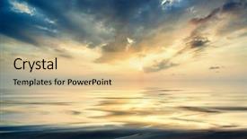  Presentation with sunset beach - Slide set with sunset over khao lak beach background and a lemonade colored foreground