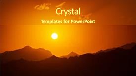  Presentation with mountains - Slides featuring sunset over mountains in south background and a dark gray colored foreground