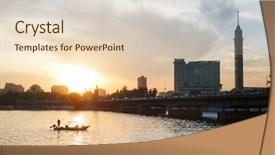  Presentation with nile river - Cool new PPT layouts with sunset over nile river - cairo backdrop and a lemonade colored foreground