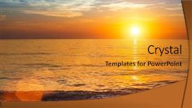  Presentation with ocean - Presentation theme with dental picks mirror and gauze background and a sky blue colored foreground