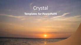  Presentation with sunset - PPT theme enhanced with sunset-over-sea-nice-landscape background and a  colored foreground
