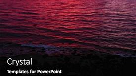  Presentation with ocean wave - PPT layouts having sunset-over-the-ocean-ocean background and a black colored foreground