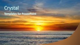  Presentation with pacific - Slides consisting of sunset over the pacific ocean from la jolla california background and a ocean colored foreground