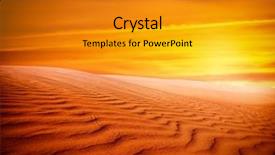  Presentation with sahara - PPT theme consisting of stream estuary running through countryside background and a tawny brown colored foreground.