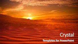  Presentation with sahara - Beautiful PPT layouts featuring sunset over the sahara desert backdrop and a crimson colored foreground