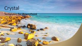  Presentation with vietnam - Audience pleasing slide set consisting of sunset over the sea con dao vietnam backdrop and a light blue colored foreground