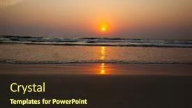  Presentation with goa - Slide set consisting of sunset-over-the-sea-goa background and a wine colored foreground