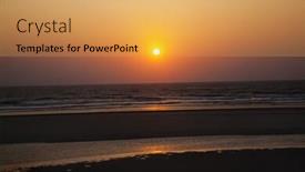  Presentation with goa - Audience pleasing PPT theme consisting of sunset-over-the-sea-morjim backdrop and a yellow colored foreground