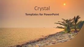  Presentation with malacca - Audience pleasing presentation design consisting of sunset-over-the-straits backdrop and a coral colored foreground