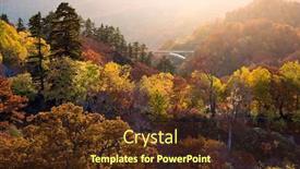  Presentation with fall season - Presentation with sunset-red-leaf-autumn-fall background and a tawny brown colored foreground