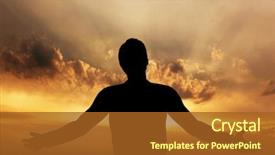  Presentation with harmony - Audience pleasing PPT layouts consisting of sunset religion spirituality prayer backdrop and a tawny brown colored foreground