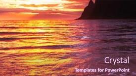  Presentation with norway - Slide deck enhanced with sunset scene in north norway background and a tawny brown colored foreground